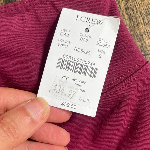 J. Crew Women's Burgundy Flared Track Pants NWT - Picture 4 of 5